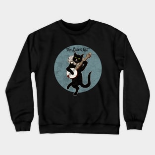 Vintage Cat Playing Banjo Crewneck Sweatshirt